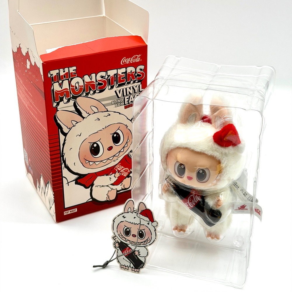 Pop Mart Labubu The Monsters Coca-Cola Vinyl Face Plush Blind Box Figure White - Picture 2 of 2